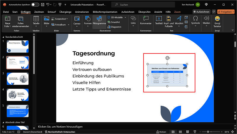 Insérer un zoom de section dans PowerPoint