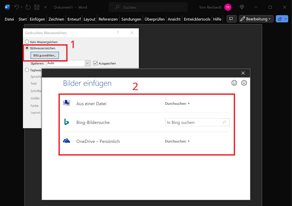 Insérer une image en filigrane dans Word