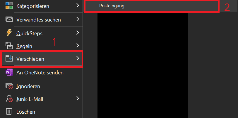 E-Mail im Papierkorb wiederherstellen