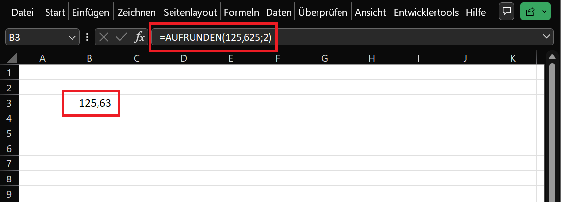 Fonctions Excel arrondissant vers le haut et vers le bas
