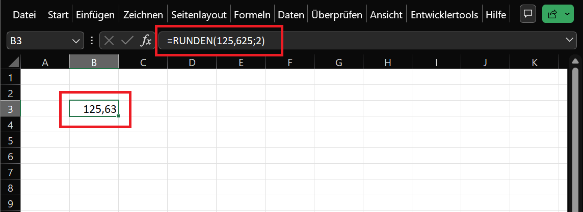 Fonction d'arrondi Excel
