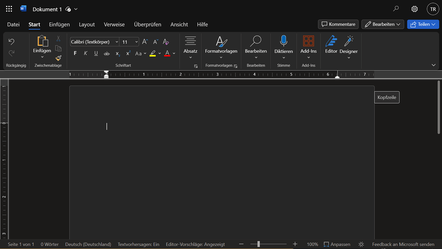 Microsoft Office Word en version cloud