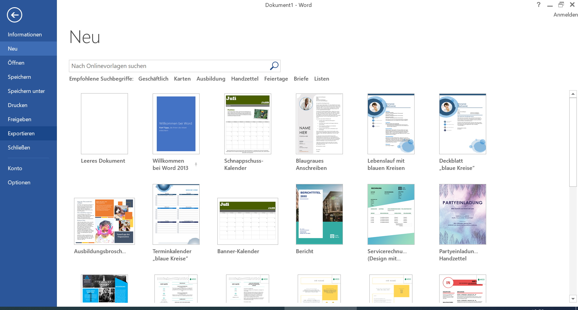Modèles de mise en page dans Microsoft Office Word