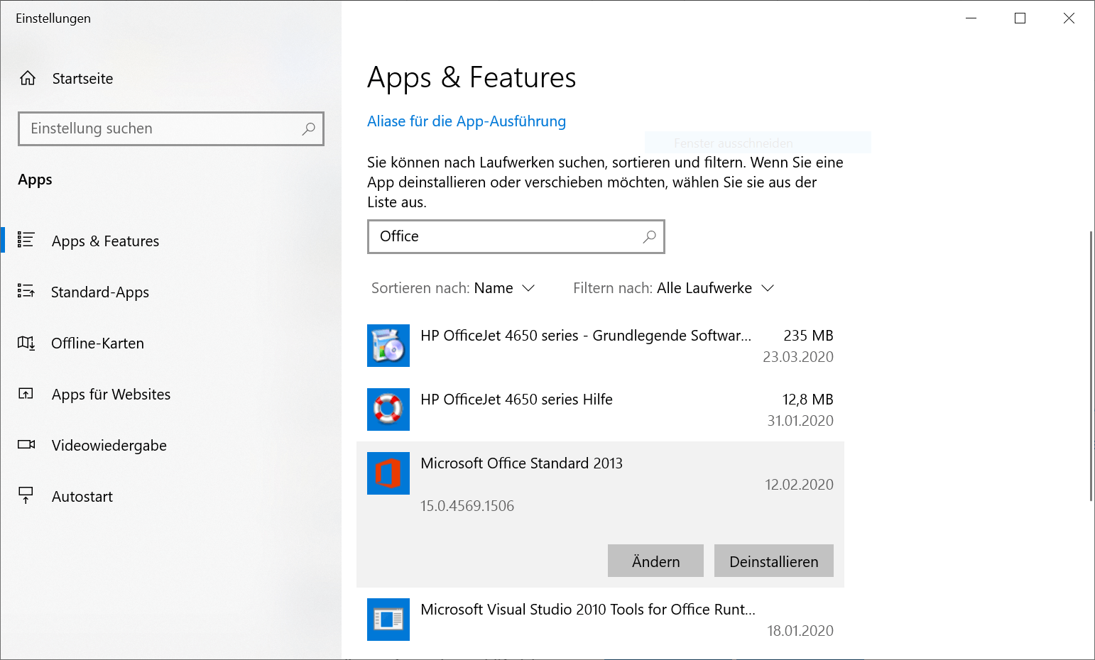 Afficher le numéro de version d'Office 2013