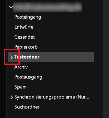 Dossiers déplacés accidentellement dans Outlook