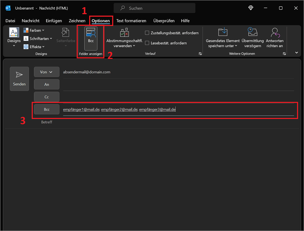Activer Outlook Cci