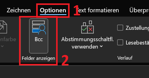 Désactiver Outlook Cci