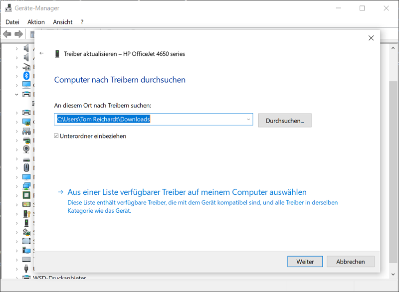 Installez manuellement les pilotes dans Windows 10 dans le Gestionnaire de périphériques