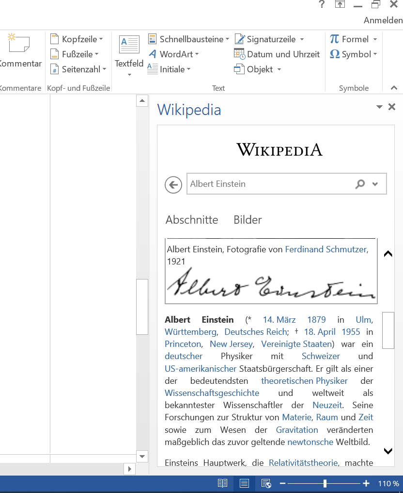 Fonction Wikipédia dans Word