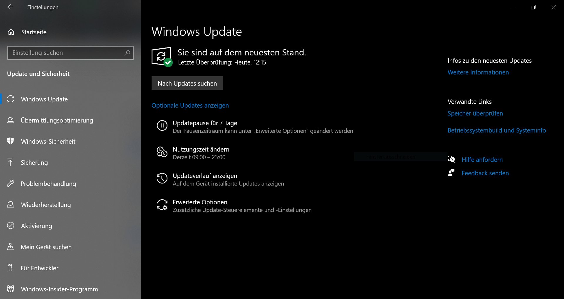 Tous les paramètres de Windows 10 Home Update en un coup d'œil