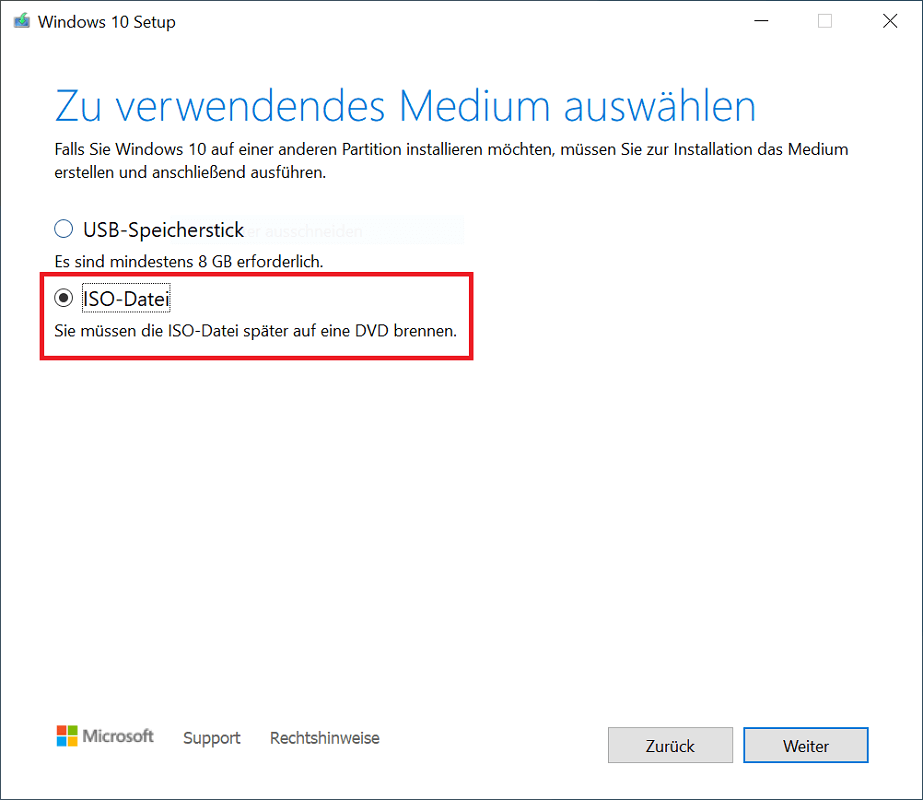 Créer un ISO Windows 10