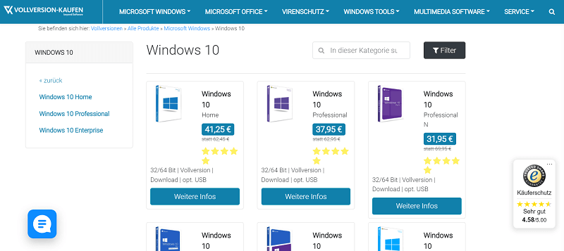 Achetez la clé de produit Windows 10 pour la mise à jour