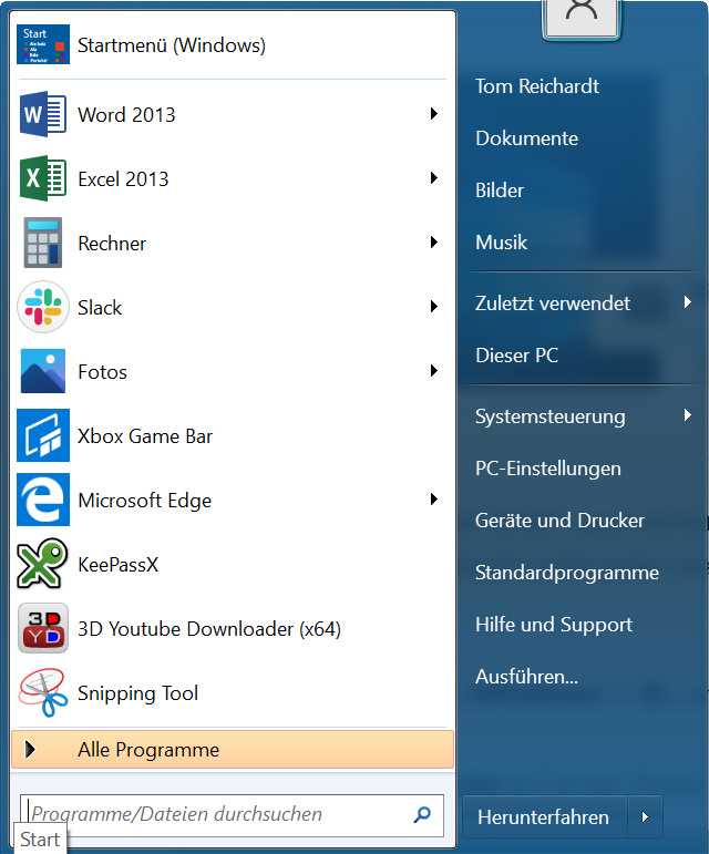 Faites ressembler le menu Démarrer de Windows 10 à Windows 7 rapidement et facilement