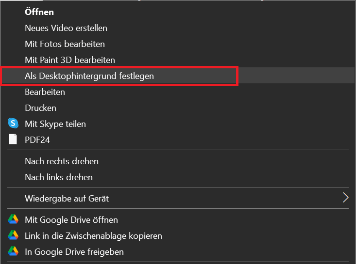 Windows Hintergrund schnell ändern