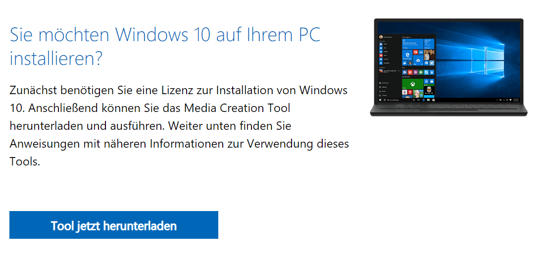 Page de téléchargement de l'outil de création Windows Media
