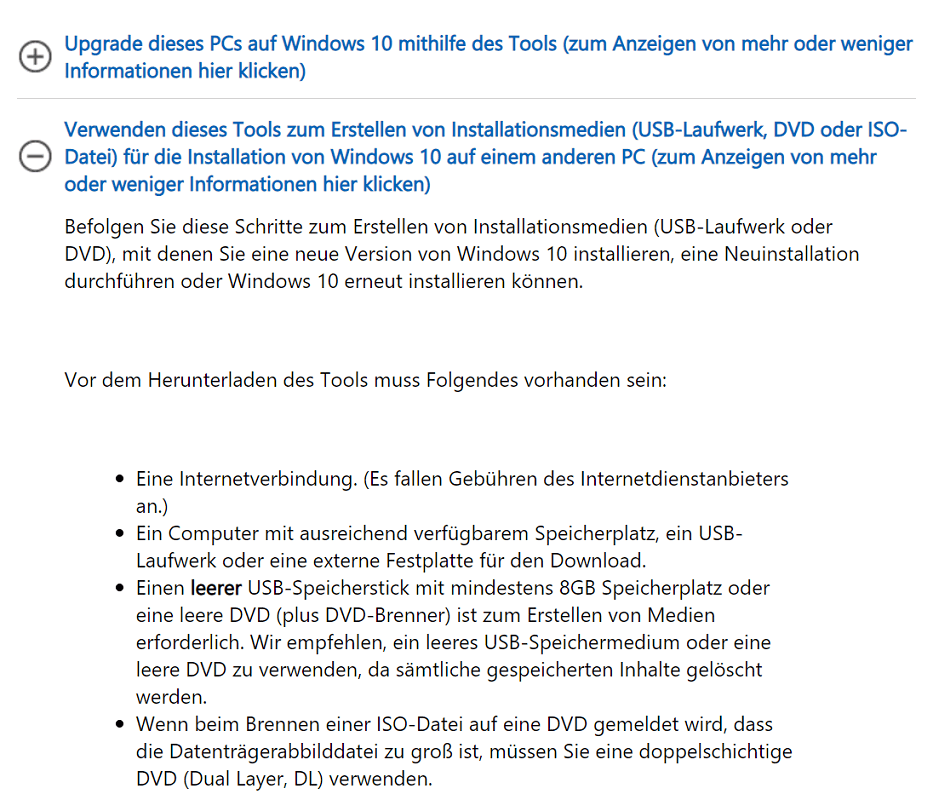 Création d'un disque d'installation à l'aide de l'outil de création Windows Media