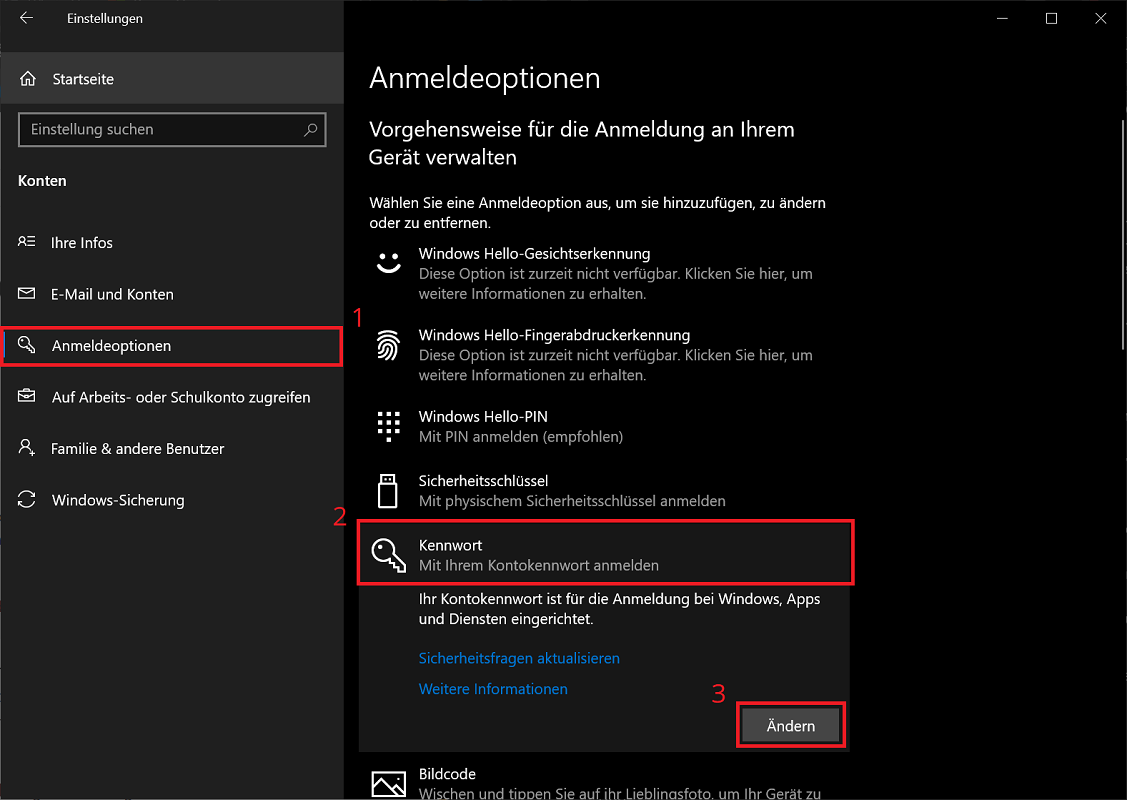 Supprimer le mot de passe Windows dans les options de connexion