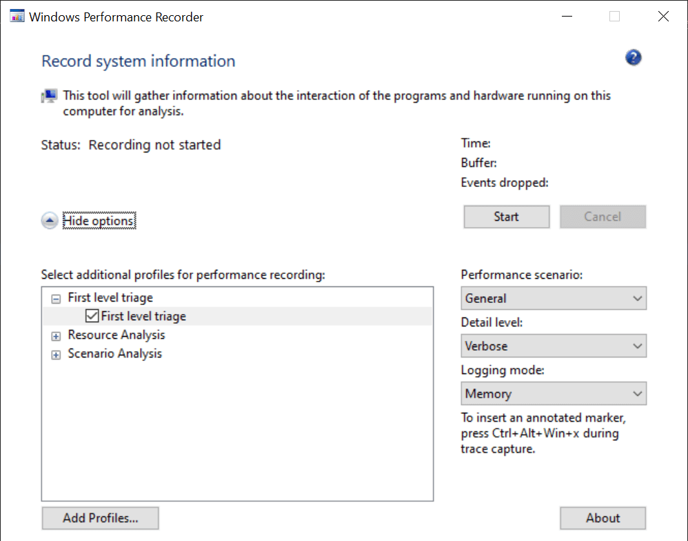 Enregistreur de performances Windows