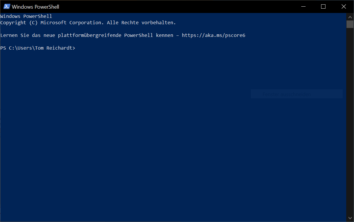 Ouvrez Windows PowerShell