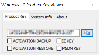 Afficher la clé de produit à l'aide de la visionneuse de clés de produit Windows