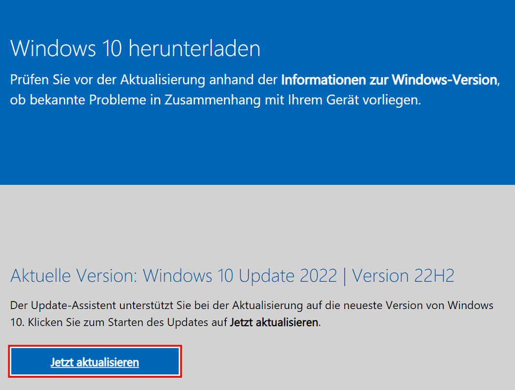 Télécharger à partir de l'Assistant Windows Update
