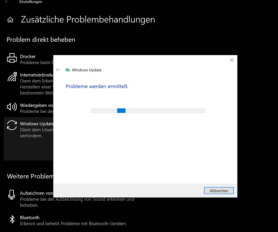 Outil de dépannage de Windows Update