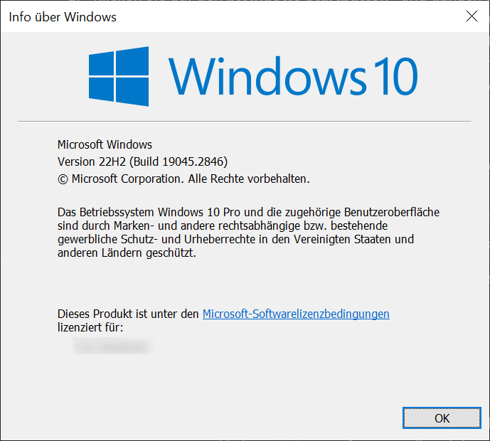 Afficher la version de Windows dans Windows 10