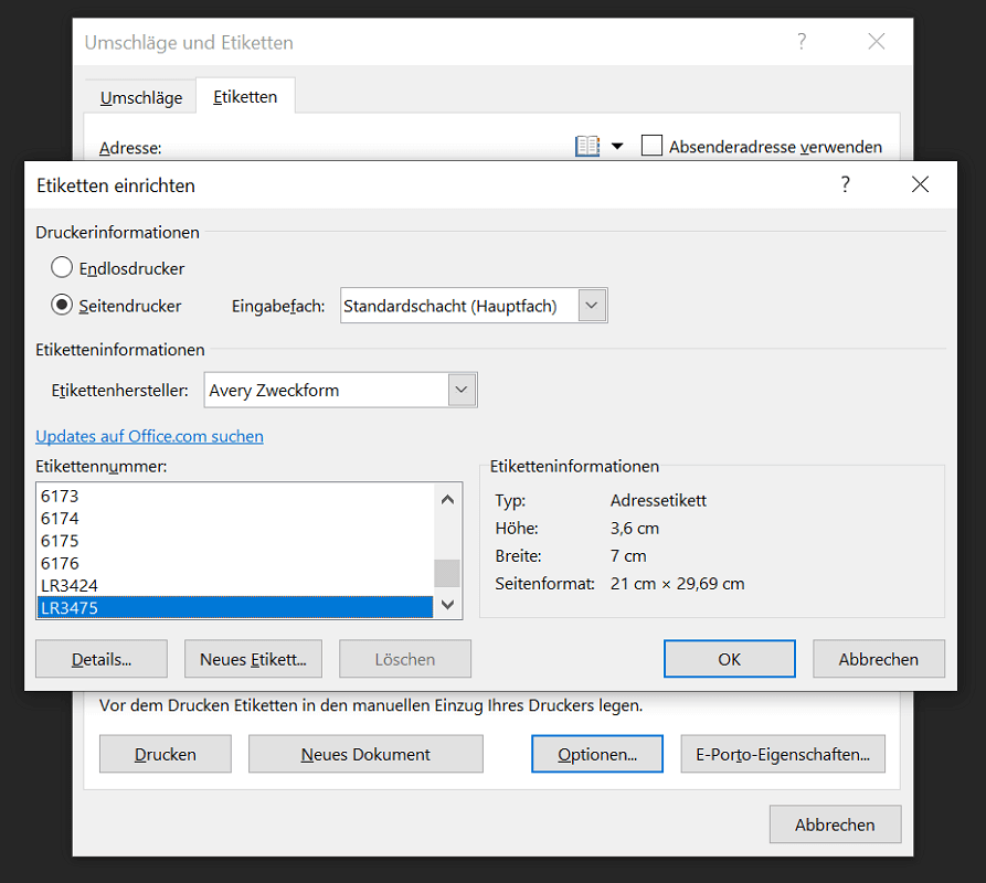 Concevez vos propres étiquettes dans Word et imprimez-les gratuitement