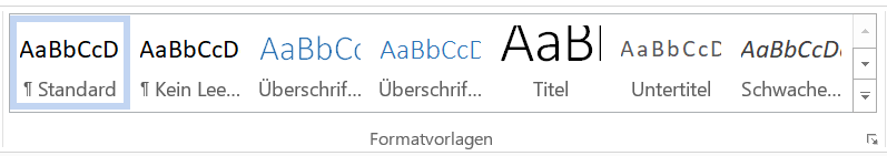 Formater les modèles dans Word