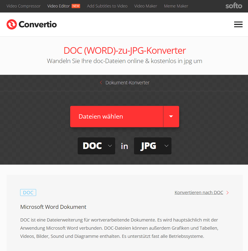 Convertir Word en JPG à l'aide d'outils en ligne