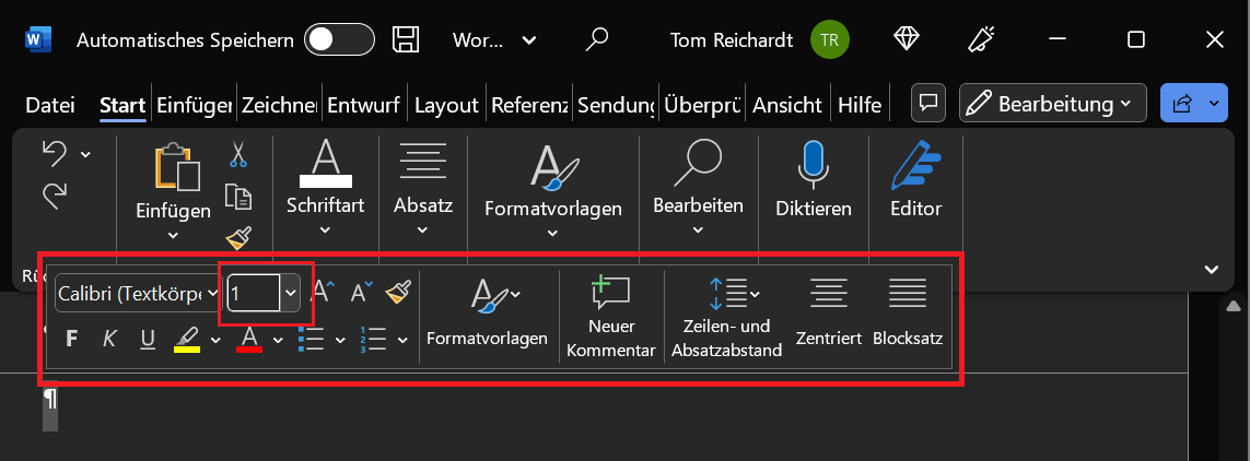 Word: Leere Seite löschen