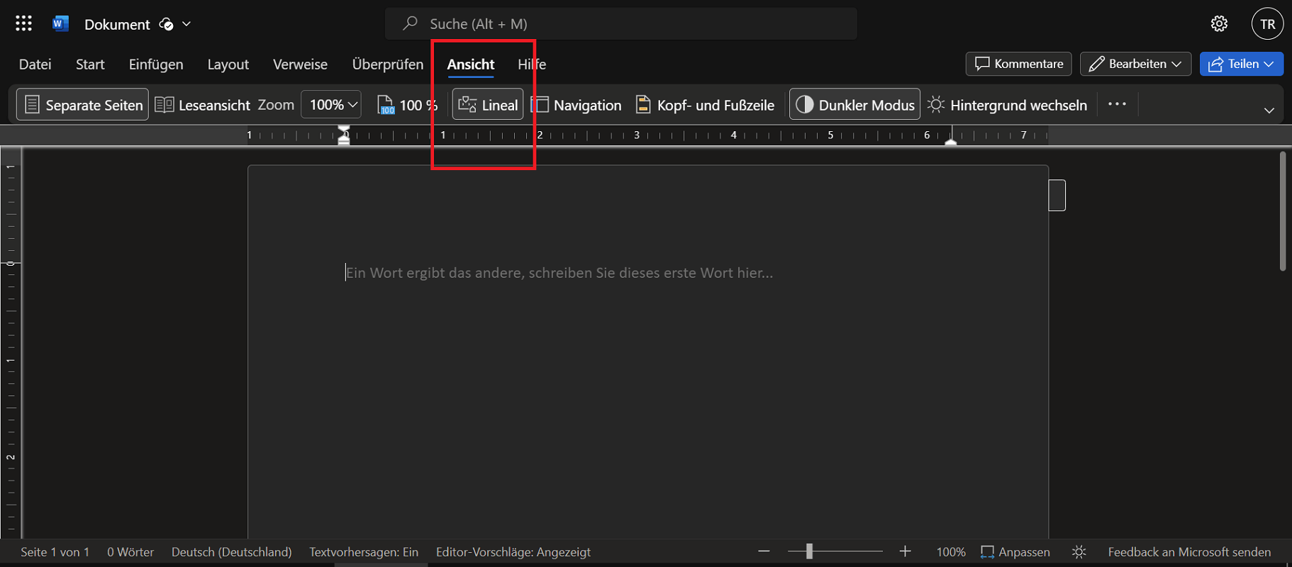 Afficher Word dans la version en ligne de Word