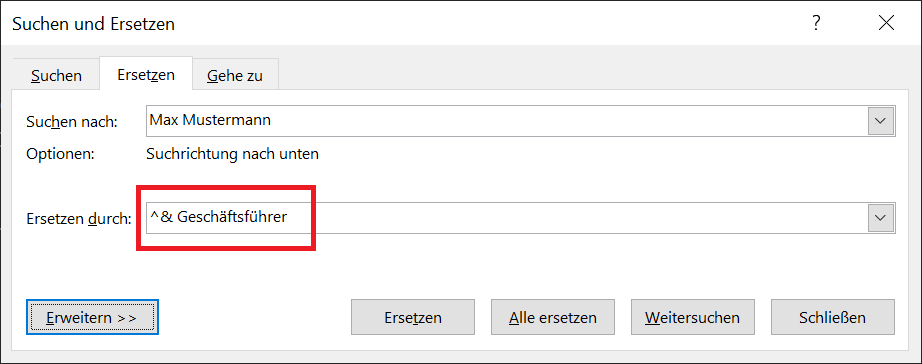 Rechercher et remplacer dans Word avec un caractère générique