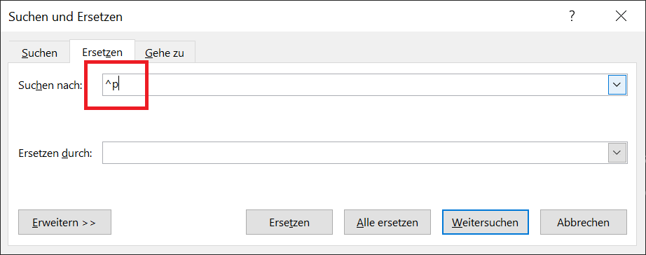 Recherchez et supprimez un saut de ligne avec Rechercher et remplacer dans Word