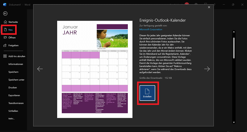 Utiliser un modèle dans Word