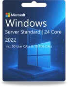 Windows Server 2022 Standard | 24 cœurs + 50 CAL utilisateur + 10 CAL RDS