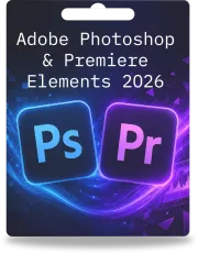 Adobe Photoshop &amp; Premiere Elements 2026 | 1 utilisateur | 3 ans