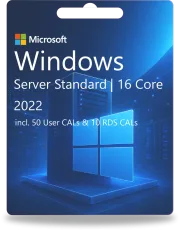 Windows Server 2022 Standard | 16 Core + 50 CAL utilisateur + 10 CAL RDS