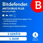 Bitdefender Antivirus Plus Multiplatform | 3 appareils | 1 an
