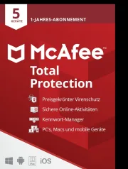 McAfee Total Protection | 5 appareils | 1 an