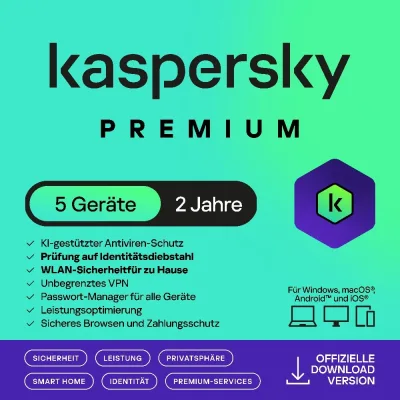 Kaspersky Premium | 5 appareils | 2 ans