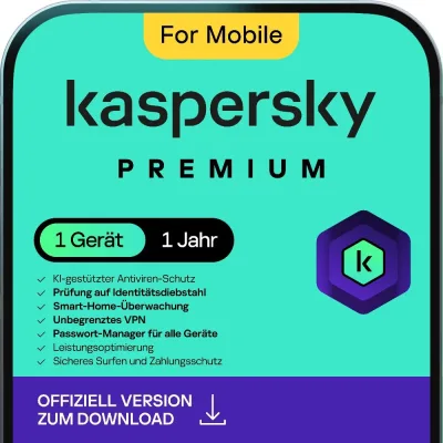 Kaspersky Mobile Premium | 1 appareil | 1 an