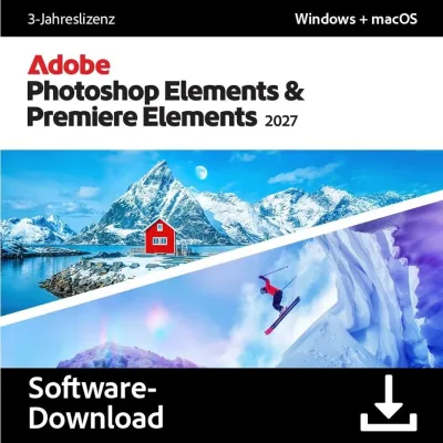 Adobe Photoshop & Premiere Elements 2027 | 1 utilisateur | 3 ans