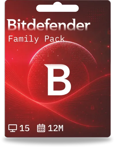 Bitdefender Family Pack | 15 appareils | 1 an