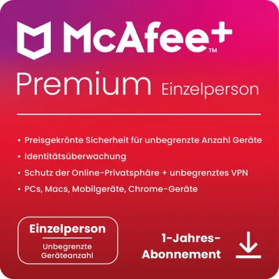 McAfee+ Premium Individual | 1 utilisateur | 1 an